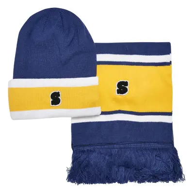 Balíček College Team Beanie a šátek spaceblue/californiayellow/wht