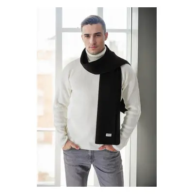 49766 Dewberry Knitted Mens Scarf-BLACK