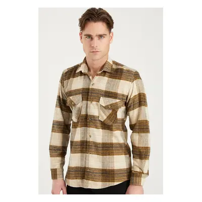 G697 DEWBERRY MEN'S SHIRT-BEIGE