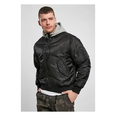 Bunda Bomber kapucí MA1 blk/grey