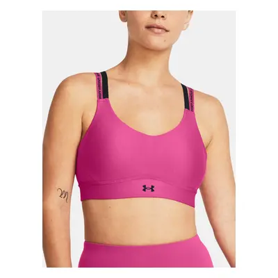 Under Armour Podprsenka UA Infinity Mid 2.0 Rib Bra-PNK - Dámské