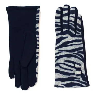 Art Of Polo Woman's Gloves Rk16379 Navy Blue