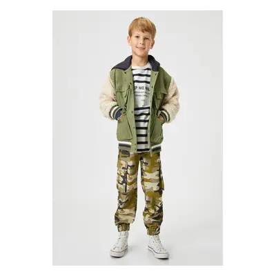 Koton Boy's Beige Patterned Jeans