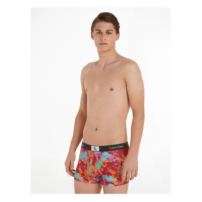 Červené pánské vzorované boxerky Calvin Klein Underwear - Pánské