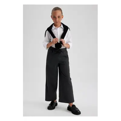 DEFACTO Girl Anthracite Wide Leg Wide Leg School Trousers