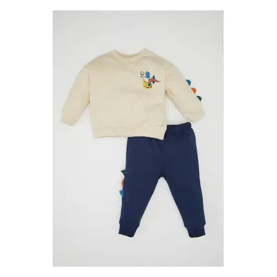 DEFACTO Baby Boy 3D Printed Thin Sweatshirt Tracksuit Bottom 2-Piece Set