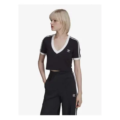 Černý dámský crop top adidas Originals - Dámské