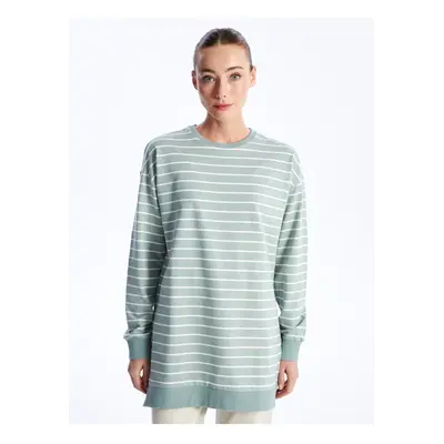 LC Waikiki Crew Neck Striped Long Sleeve Oversize Women's Tunic