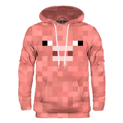 Mr. GUGU & Miss GO Unisex's Pixel Pig Hoodie H-K2355