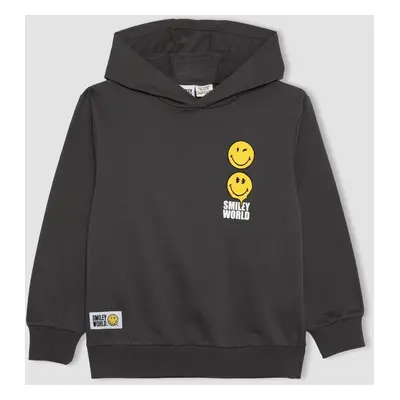 DEFACTO Boy Smileyworld Hooded Thick Sweatshirt