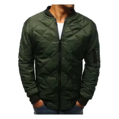 Pánská bunda prošívaná bomber jacket zelená Dstreet