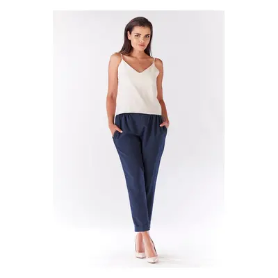 Awama Woman's Pants A186 Navy Blue