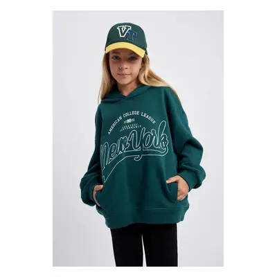 DEFACTO Girl Oversize Fit Printed Sweatshirt