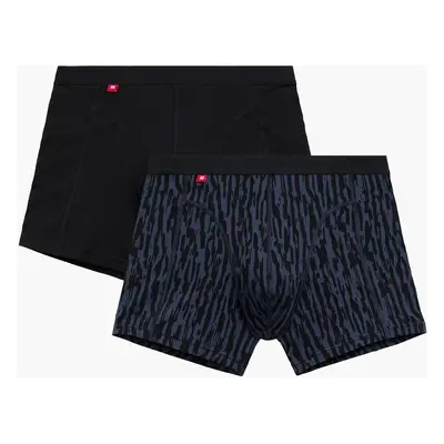 Pánské boxerky ATLANTIC Comfort 2Pack - černé/grafitové