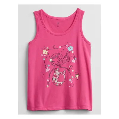 GAP Dětské tílko graphic tank top - Holky