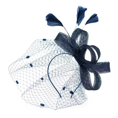 Art Of Polo Woman's Fascinator cz22171 Navy Blue