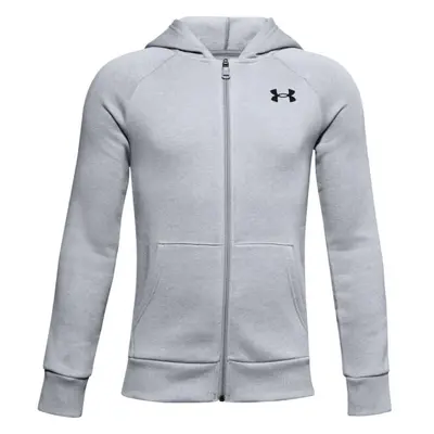 Chlapecká mikina Under Armour RIVAL COTTON FZ HOODIE grey