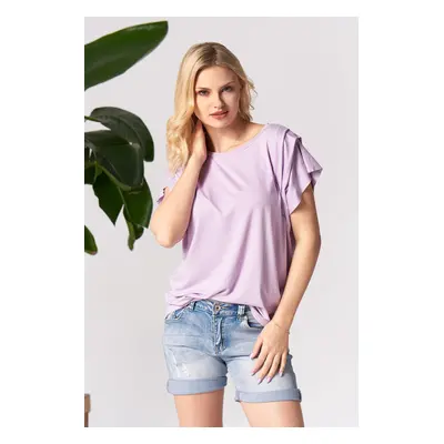 By Your Side Woman's Blouse Clover Lavender