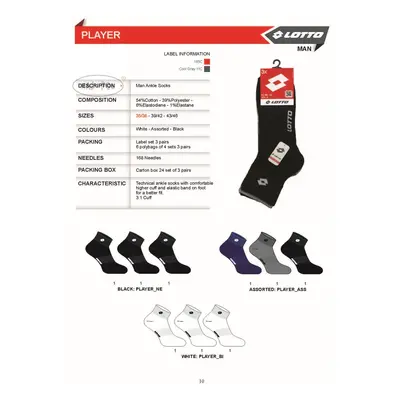 Raj-Pol Man's 3Pack Socks Lotto Player BI