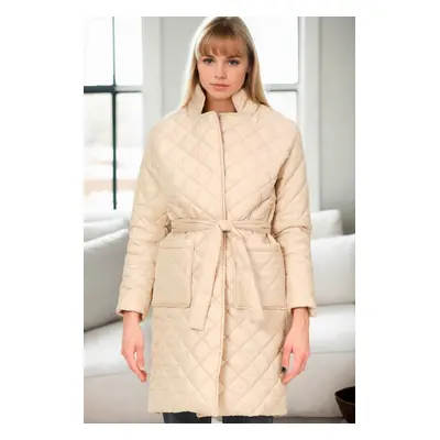 Z6722 DEWBERRY WOMEN'S COAT-BEIGE-1