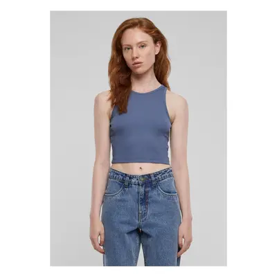 Dámský Cropped Rib Top - modrý