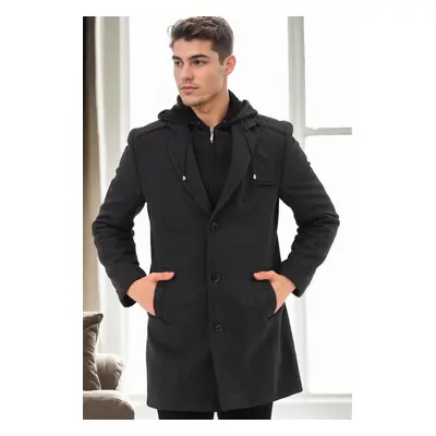 PLT8371 DEWBRRY MEN'S COAT-DIAGONAL ANTHRACITE-2