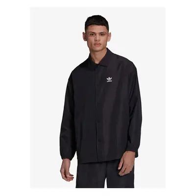 Černá pánská košilová lehká bunda adidas Originals Coach Jacket - Pánské