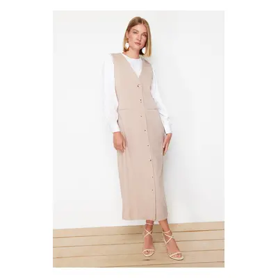 Trendyol Beige Woven Fabric Gilet Dress