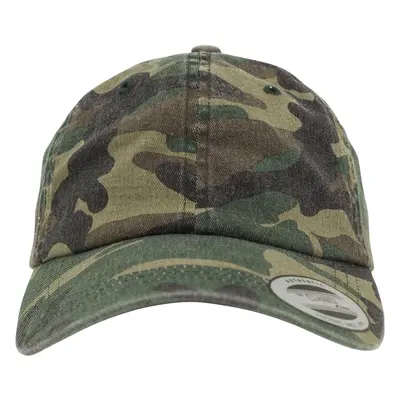 Dřevěná kamufláž s nízkým profilem Camo Washed Cap