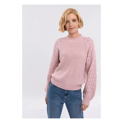 Volcano Woman's Sweater S-Luca Pink Melange