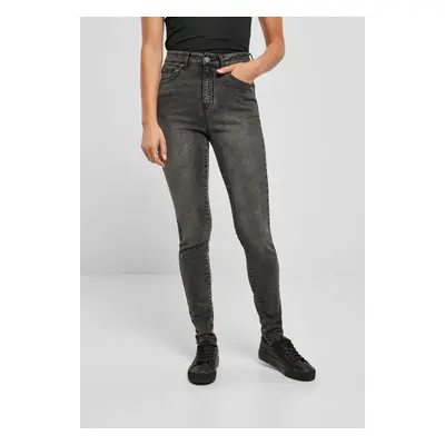 Dámské Skinny Jeans s vysokým pasem - černé