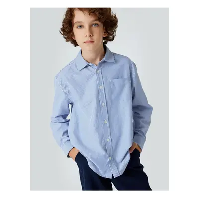 Koton Shirt Long Sleeve Buttoned Single Pocket Cotton Blend