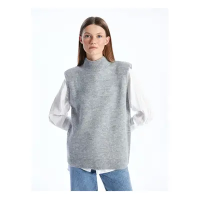 LC Waikiki Women's Half Turtleneck Plain Knitwear Sweater