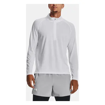 Under Armour Tričko UA STREAKER HALF ZIP-WHT - Pánské