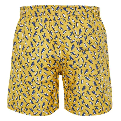 Trendyol Yellow Standard Size Penguin Patterned Sea Shorts