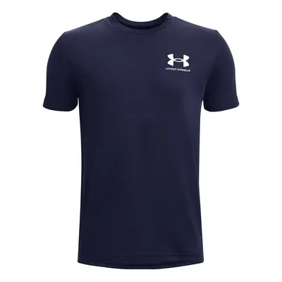 Chlapecké tričko Under Armour Sportstyle Left Chest SS - námořnická modrá