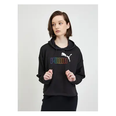 Černá dámská mikina kapucí Puma Rainbow - Dámské