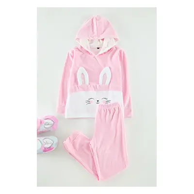 Trendyol Powder Animal Knitted Bottom-Top Set