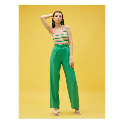 Koton Pleated Pocket Palazzo Trousers