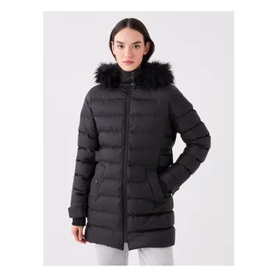 LC Waikiki Women's Hooded Plain Puffer Coat