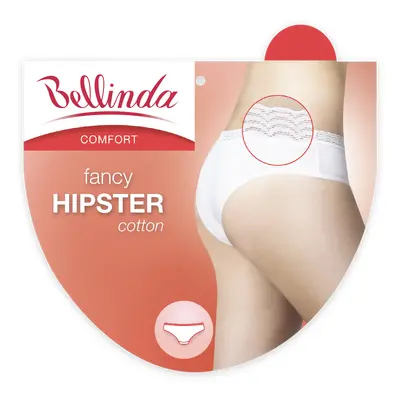 Bellinda FANCY COTTON HIPSTER - Women's Hipster Panties with Lace Hem - White