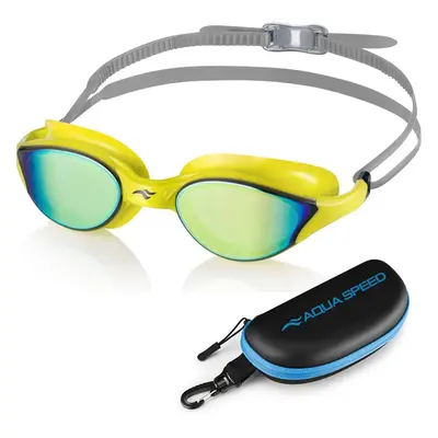 AQUA SPEED Unisex's Swimming Goggles Vortex Mirror&Case Pattern