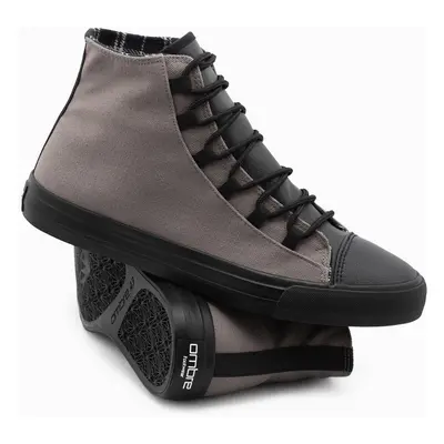 Ombre Men's shoes sneakers in combined materials - graphite