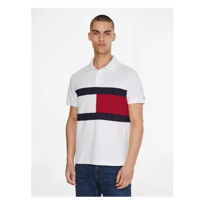 Červeno-bílé pánské polo tričko Tommy Hilfiger - Pánské