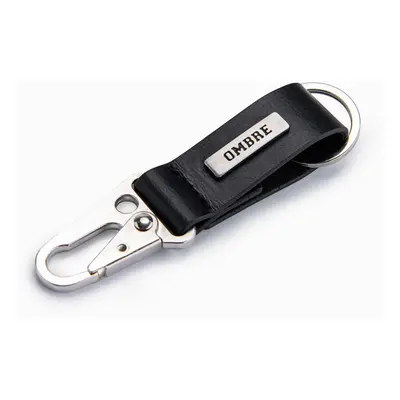 Ombre Men's key ring with snap hook - black