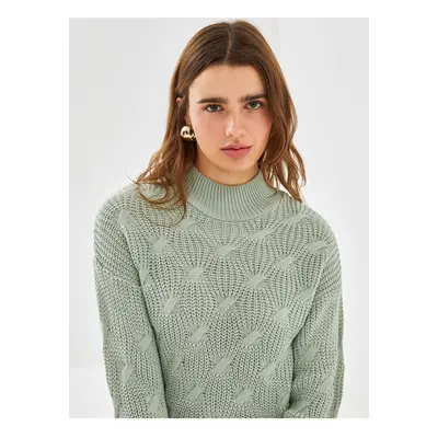 LC Waikiki Crew Neck Self-Patterned Long Sleeve Women's Knitwear Sweater