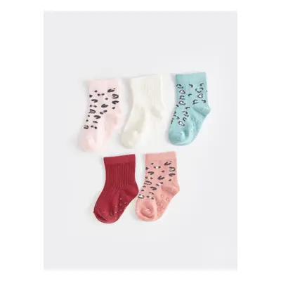 LC Waikiki Patterned Baby Girl Socks Set of