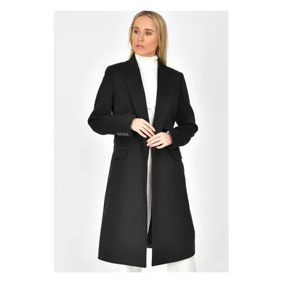 Z6628 DEWBERRY WOMEN'S COAT-BLACK