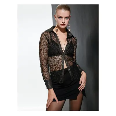 Koton Lace Long Sleeve Shirt