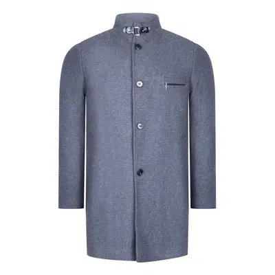 PLT8367 DEWBERRY MENS COAT-DARK FLAT GREY